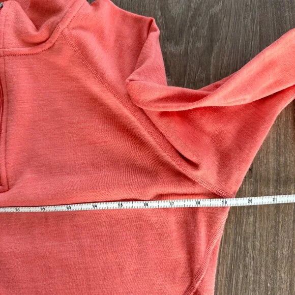Smartwool Merino Base Layer 1/4 Zip - Orange / Size Large - Picture 6 of 10